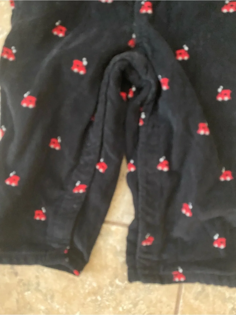 Oshkosh 18 Month Baby Black Train Soft Comfortable Playful Corduroy Overalls